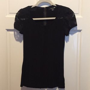 Forever 21 Black Lace Top